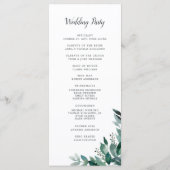 Diverse Foliage Wedding Ceremony Program Programmakaart (Achterkant)