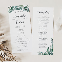 Diverse Foliage Wedding Ceremony Program Programmakaart