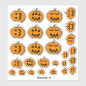 Diverse Gekke Gezicht Halloween Jack-o'-Lanterns Sticker (Vel)