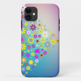 Diverse gekleurde bloemen iPhone Case