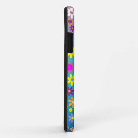 Diverse gekleurde bloemen iPhone Case (Achterkant/rechts)