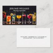 Diverse Gemengde Cocktail Drinken op Bar Top Visitekaartje (Voorkant / Achterkant)