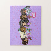 Diverse Girls Anime Friends Legpuzzel (Verticaal)