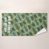 Diverse green colors background badhanddoek (Badhanddoek)