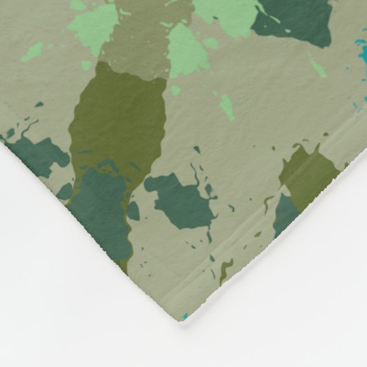 Diverse green colors background fleece deken (Hoek)