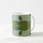 Diverse green colors background koffiemok (Voorkant rechts)