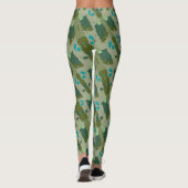 Diverse green colors background leggings (Achterkant)
