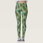 Diverse green colors background leggings (Voorkant)