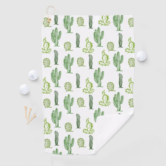 Diverse groene cacti-golfhanddoek golfhanddoek (Insitu)