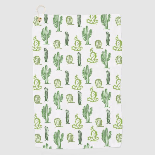 Diverse groene cacti-golfhanddoek golfhanddoek (Voorkant)