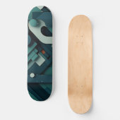 Diverse groene gelaagde vormen persoonlijk skateboard (Voorkant)