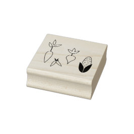 Diverse groenten Art Stamp Rubberstempel