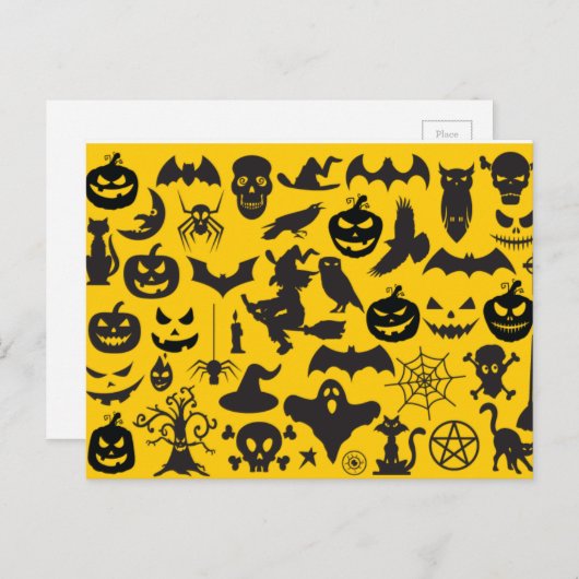 Diverse Halloween Briefkaart (Voorkant / Achterkant)