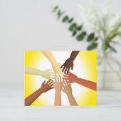 Diverse handen briefkaart (Staand voorkant)