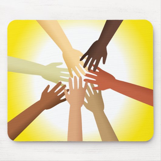 Diverse handen muismat (Voorkant)