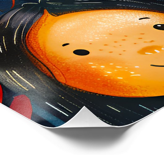 Diverse Happy Children Floral Pattern Illustration Perfect Poster (Hoek)