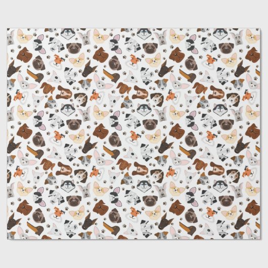 Diverse hondenrassen cadeaupapier (Vlak)
