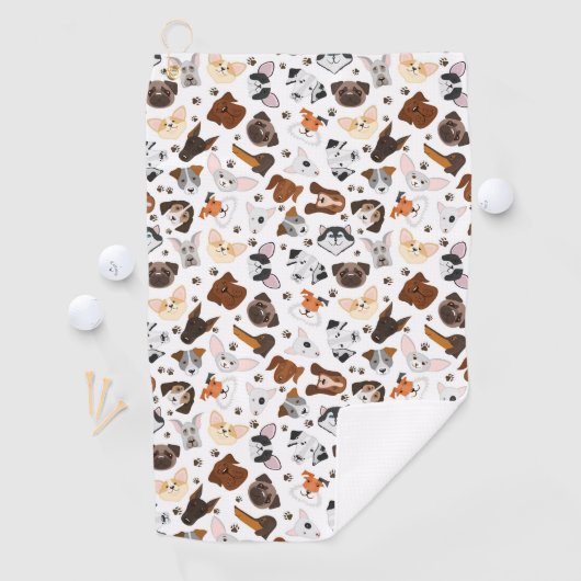 Diverse hondenrassen golfhanddoek (Insitu)