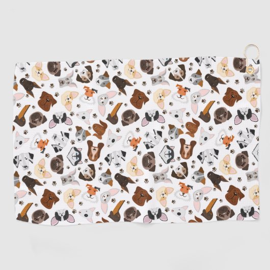 Diverse hondenrassen golfhanddoek (Horizontaal)