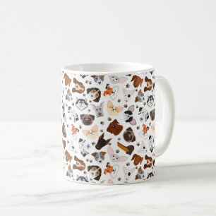 Diverse hondenrassen patroon koffiemok