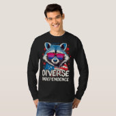 Diverse Independence Raccoon Bisexual Sunglasses F T-shirt (Voorkant volledig)