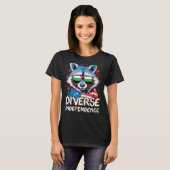 Diverse Independence  Raccoon Neutrois Sunglasses  T-shirt (Voorkant volledig)