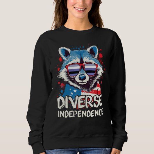 Diverse Independence Raccoon Perifluid Sunglasses  Trui (Voorkant)