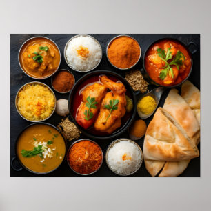 Diverse Indiase gerechten: Chicken Tikka Masala Poster
