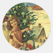 DIVERSE INTERNATIONALE KERSTGROETEN RONDE STICKER (Voorkant)