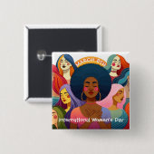 Diverse Internationale Vrouwendag Vierkante Button 5,1 Cm (Voorkant /achterkant)