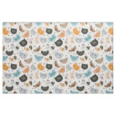 Diverse kat gezichten patroon stof (Fat Quarter)