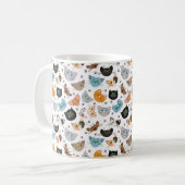 Diverse kattengezichtjes patroon koffiemok (Voorkant links)