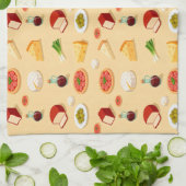 diverse kazen hapjes en mini pizzas theedoek (Gevouwen)