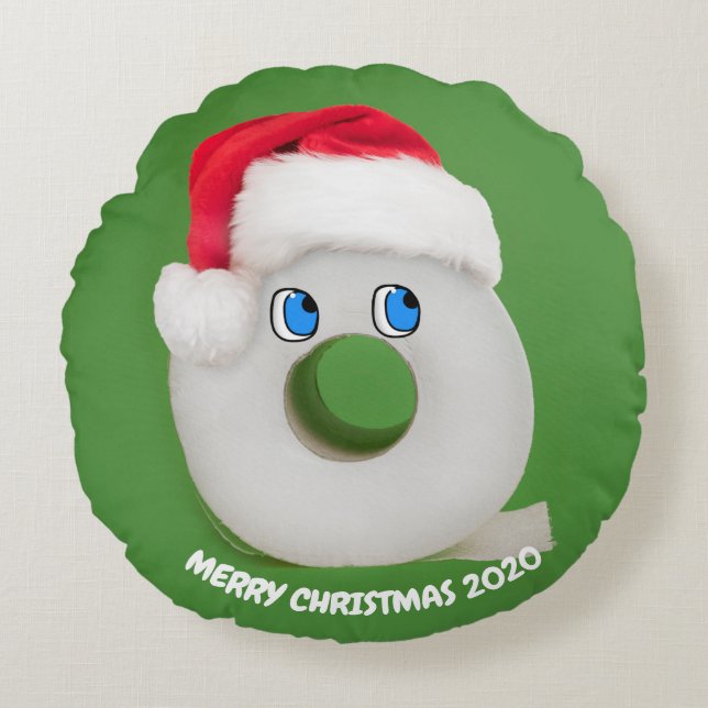 Diverse kerstfeestelijke toiletpapier 2020 rond kussen (Voorkant)