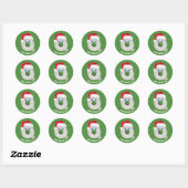Diverse kerstfeestelijke toiletpapier 2020 ronde sticker (Vel)