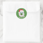 Diverse kerstfeestelijke toiletpapier 2020 ronde sticker (Tas)