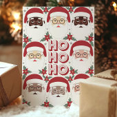 Diverse Kerstman gezichten Ho Ho Ho Kerstmis Feestdagen Kaart