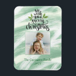 Diverse kerstscript Foto Holiday Greep Magneet<br><div class="desc">Stuur dit jaar speciale groeten met deze feestelijke en leuke kerstvakantiemagneet. Iedereen zou graag zo'n feestelijke groet ontvangen. Wat een lief stokje.</div>