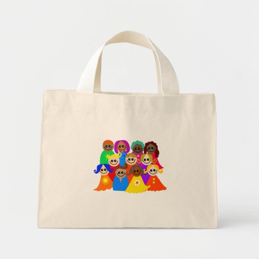 Diverse Kinderen Mini Tote Bag (Voorkant)