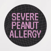 Diverse kledinglabels voor pinda-allergie labels (Design 2)
