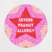 Diverse kledinglabels voor pinda-allergie labels (Design 1)