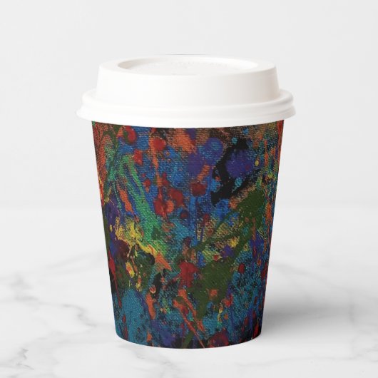 DIVERSE KLEUREN PAPIEREN BEKERS (Links)