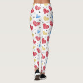 Diverse kleuren Valentijnse het Patroon van het H Leggings (Achterkant)