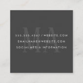 Diverse kleurrijke bloemen | Monogram Vierkante Visitekaartje (Achterkant)