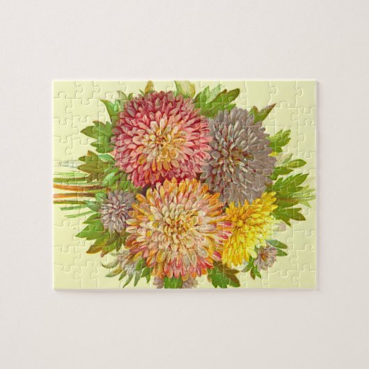 Diverse kleurrijke bloemen ( stijl) legpuzzel (Horizontaal)