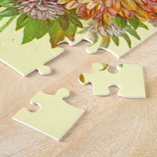 Diverse kleurrijke bloemen ( stijl) legpuzzel (Zijkant)