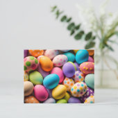 Diverse kleurrijke Happy Paaseieren Briefkaart (Staand voorkant)