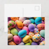Diverse kleurrijke Happy Paaseieren Briefkaart (Voorkant / Achterkant)