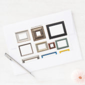 Diverse kleurrijke Lijsten van Afbeelding Rechthoekige Sticker (Envelop)