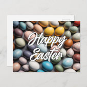 Diverse kleurrijke paaseieren briefkaart (Voorkant / Achterkant)